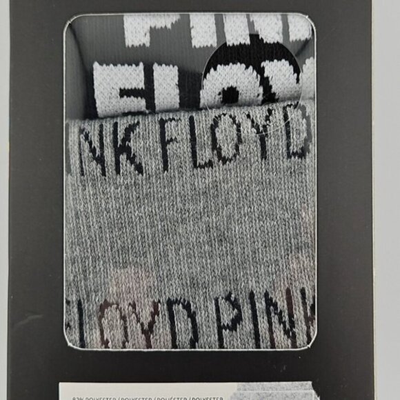 Pink Floyd Socks 3 (Three) Pairs Size 7-12 Black, White, & Gray Y2K Retro Rock - Picture 10 of 13